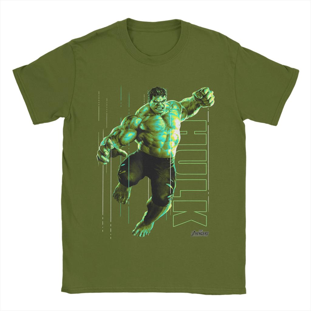 Unisexs TShirt Infinity War Incredible Hulk Jump Smash Novelty Pure Cotton Tees Short Sleeve T Shirt Crew Neck Tops 4XL 5XL 6XL