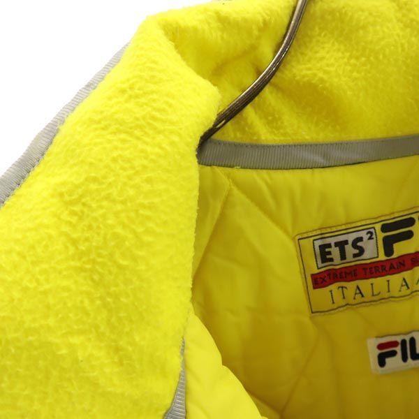 Fila Cotton Filling Bench Coat L Purple Logo Men's Used