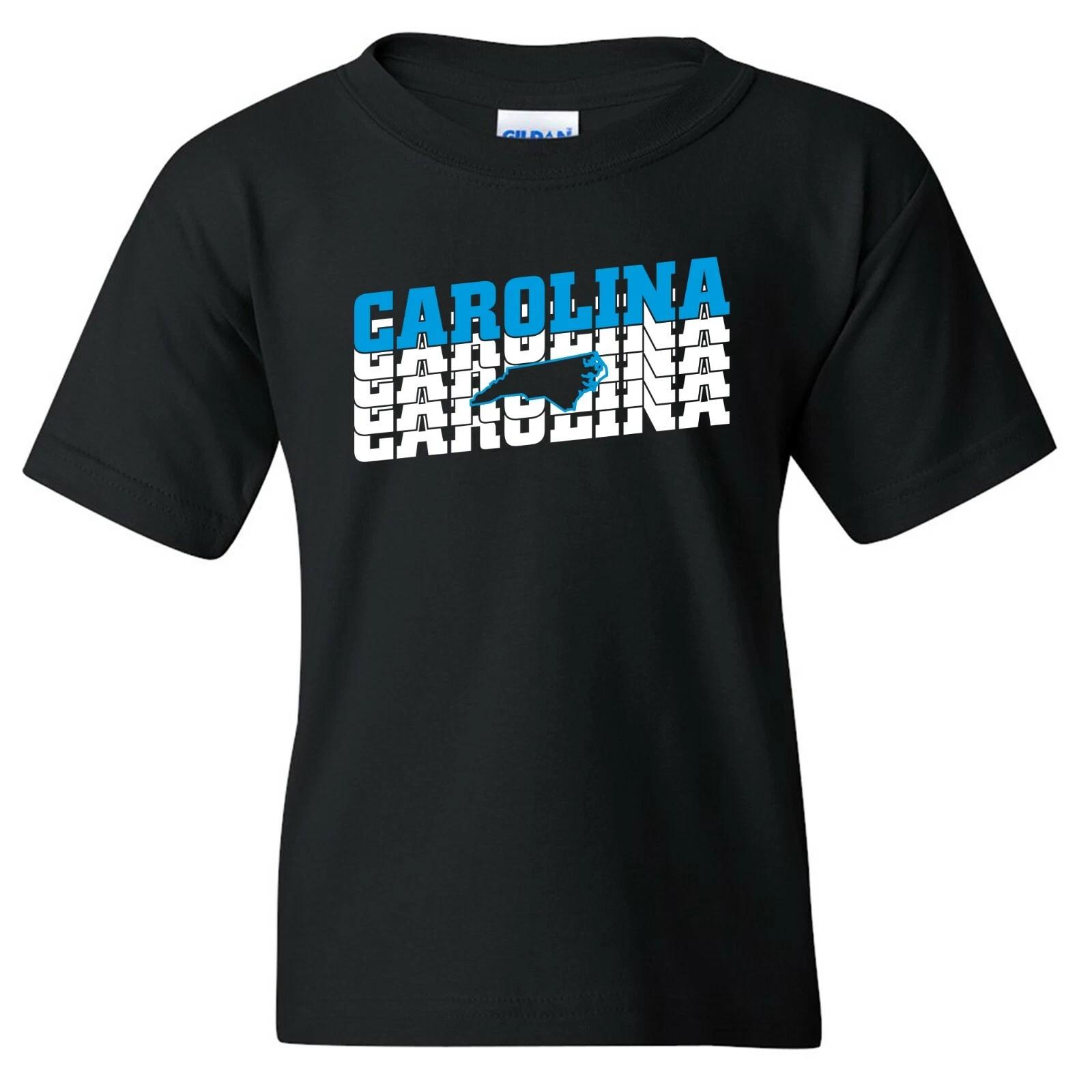 Carolina Retro Repeat - Sport Football Youth T Shirt - Black S