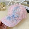 Summer Lace Baseball Cap Embroidered Flowers Sunscreen Hat New Rebound Cap  For Women Girls