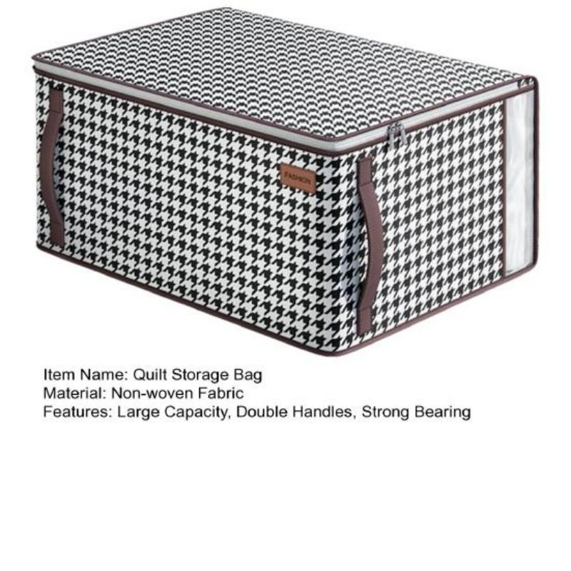 Quilt Bag Visible Window Household Supplies Easy Access Reinforced Handle Quilt Organizer Convenient Organizing Non-woven Fabric