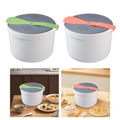 Microwave Rice Maker 2L Microwave Pressure Steamer Cooker for Veggies Ramen