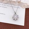 Necklace Rotatable Sun Flower Necklace Accessories Copper Plated Real Gold Color Retention Trendy Fashion Versatile Clavicle Chain