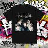 2025Summer Twilight Movie Edward Cullen Graphic Men's Short Sleeve T-shirt Unisex Retro 100% Pure Cotton Printed Leisure T-shirt