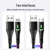 Seven-Color Silicone Light-Up USB Cable for Apple, Android, and Type-C Fast Charging