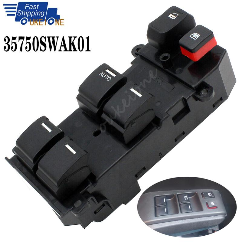 Front Left Electric Window Switch Lifter Control Button for Honda CRV CR-V 2007-2011 35750-SWA-K01 35750SWAK01 Car Accessories
