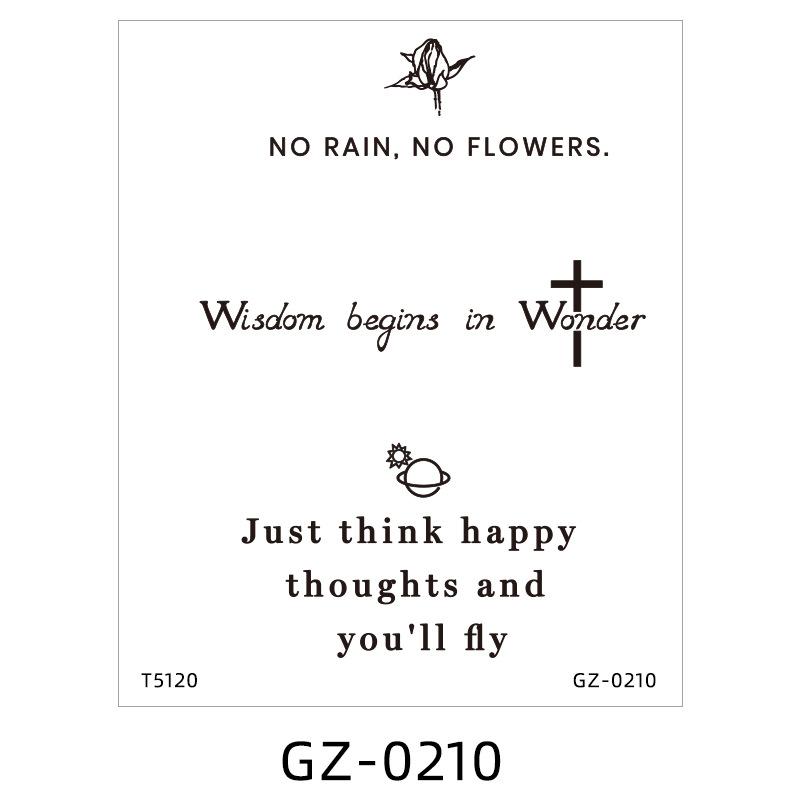 Herbal Tattoo Sticker Waterproof Temporary Tattoo Simulation Juice Tattoo Sticker