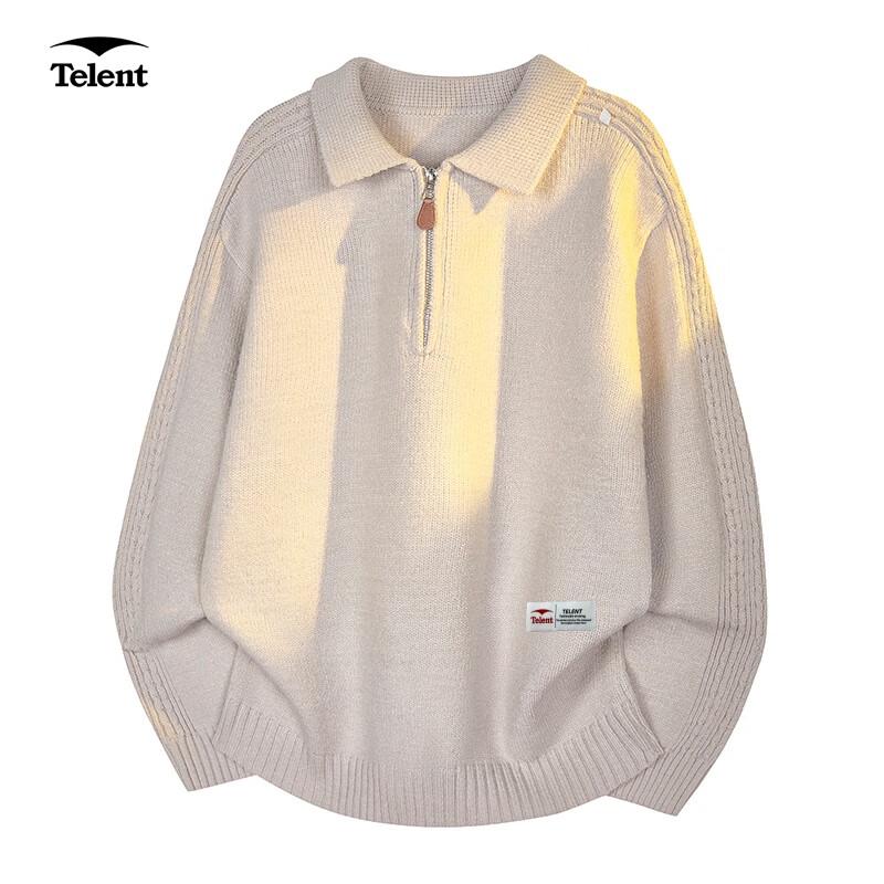 

Tianlun Tian Men s Half-Zip Knitted Sweater L