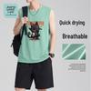 Jeanswest Men's JZS Cool Orange Black Cat Sleeveless T-shirt