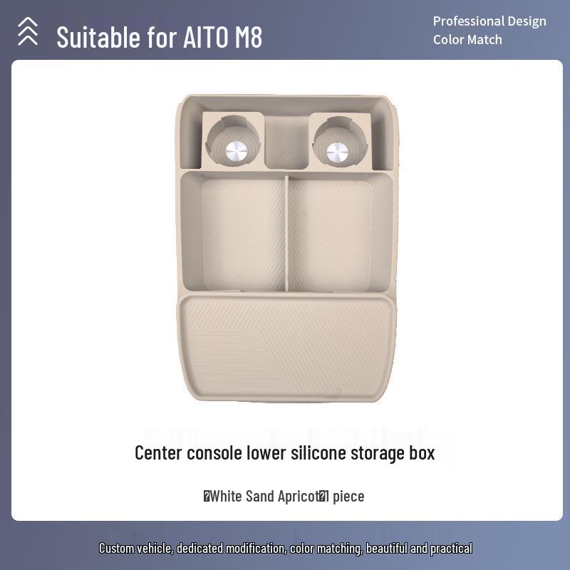 AITO M8 Center Console Silicone Storage Box - Fits 26 Models, Decorative Car Interior Accessory AITO M8 Specific