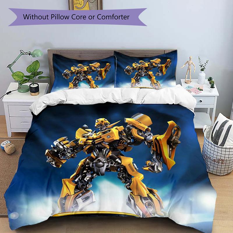 Transformers Bumblebee'S Power Print 3Pcs Bedding Setduvet Cover With 2 Bedropillowcase Home Birthday Gift