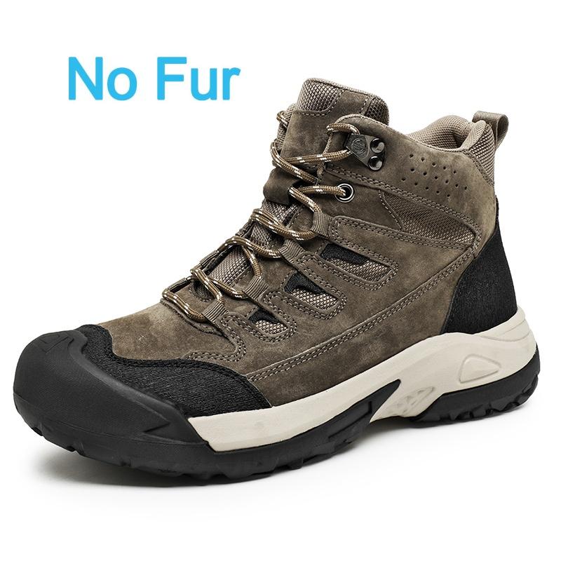 Fashion 2024Men Platform Designer Boots Fashion Desert Genuine Leather Boot New Comfy Non-slip Hiking Shoe High Top All-match Work Boots