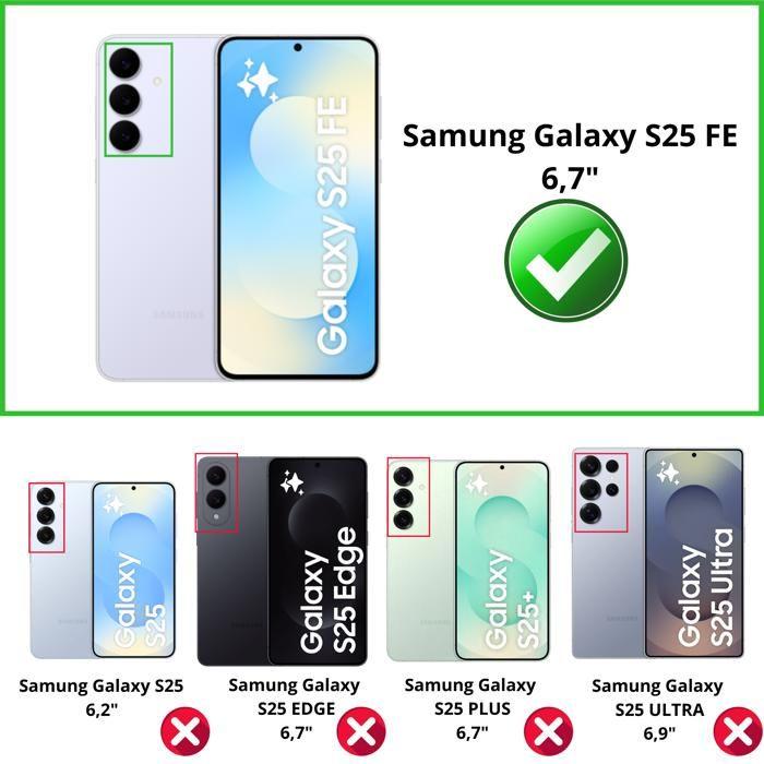 Coque antichoc - PHONILLICO - Samsung Galaxy S25 FE - Souple - Transparent - 2 Verres Trempé