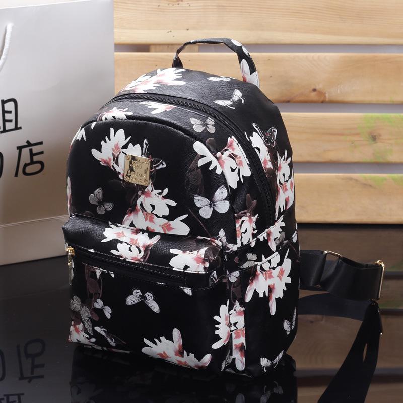 Buy Fashion Butterfly Flower Children Backpack Floral Pattern PU