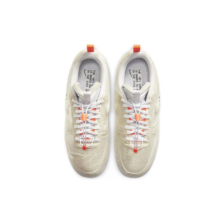 Nike Air Force 1 Experimental 'Sail' Sponge Low Top Skateboard Shoes Unisex Ecru Orange CV1754-100