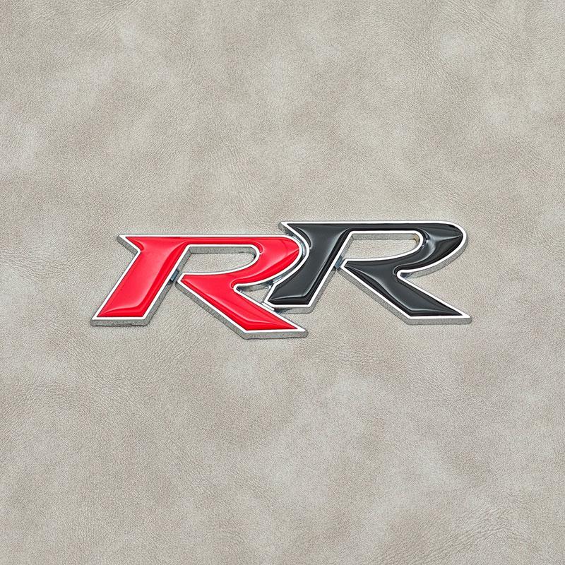 3D Metal RR Logo Car Rear Trunk Sticker Front Grille Badge Emblem Decal For Honda Accessories