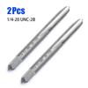 2pcs 1420 UNC2B Right Hand Thread Drill Screw Tap with HSS Straight Flute for Precision Thread Cutting and Metalworking