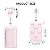 Extendable Badge Holder Pink Badge Reel Badge Holder Swivel For Teacher Doctor Workplace