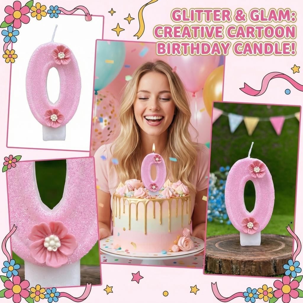 Fashion Cartoon Creative Birthday Candles Party Digital Candles