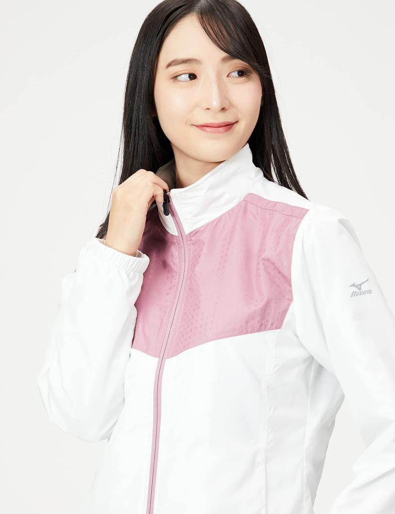 Mizuno Training Warmer Shirt Size S Women's Jacket, Water-Repellent, Fleece-Lined, White, (K2JE9630)