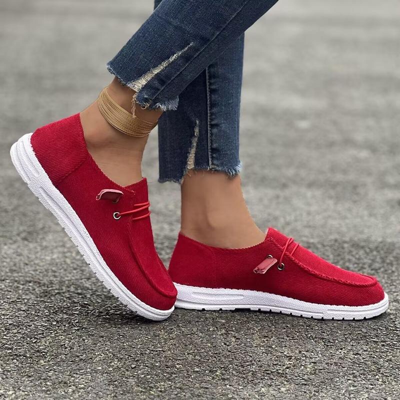 

Весенне-осенние новые туфли большого размера с неглубоким вырезом, повседневные, одинарные, женские, на шнуровке, на плоской подошве, с низким верхом 43 красный