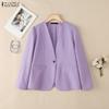 Damen Freizeit V-Ausschnitt Locker Langarm Strickjacke Bluse