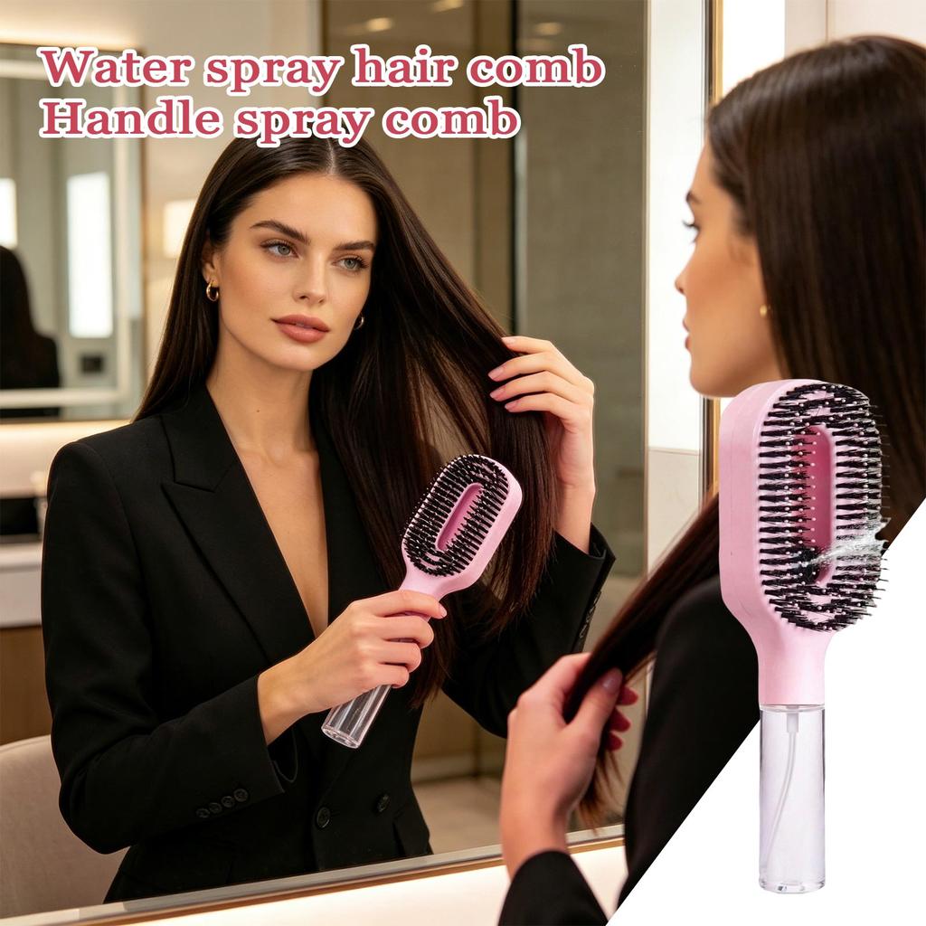 Brosse à Cheveux Pulvérisateur d'Eau Avec Manche, Une Pulvérisation, -Brosse Anti-Frisottis