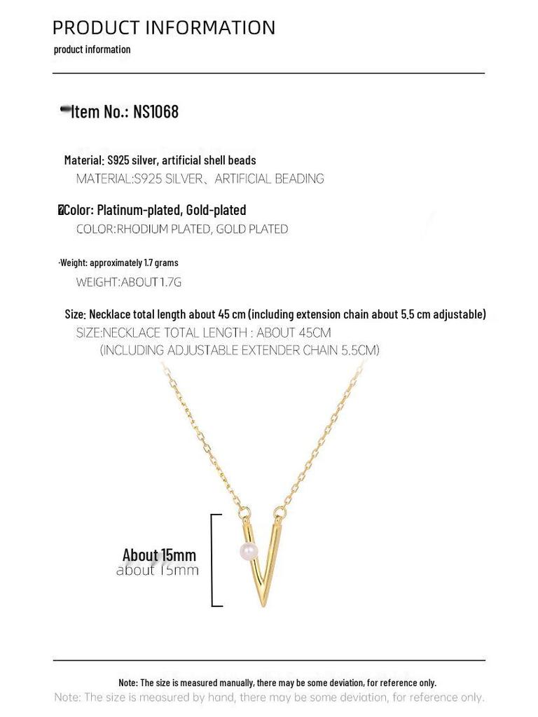 Banyan Tree S925 Silber V-förmige Schlüsselbeinkette für Damen - Closed Eyes Serie