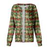 Women's Casual Fashion Long-Sleeve Single-Breasted Christmas Print Jacket