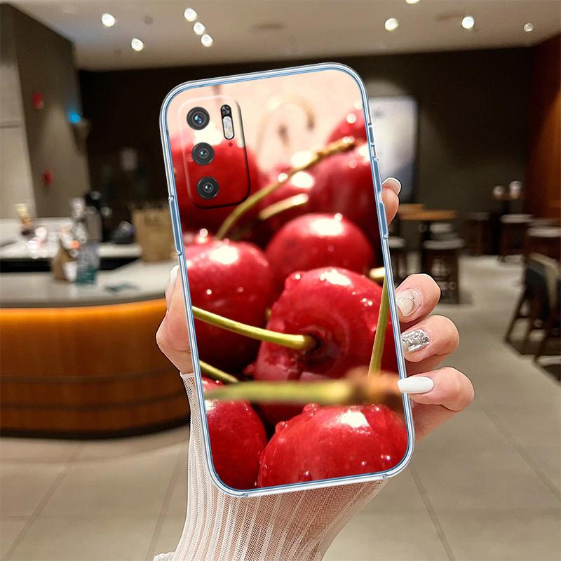 UP21 Kirsche Sommerfrucht Transparente Handyhülle für Motorola Moto Edge 20 30 40 50 S30 Fusion Ultra Pro Neo Lite + G200 G23