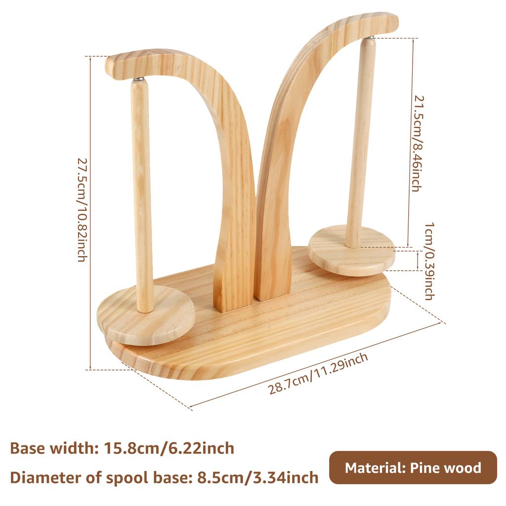 Suport pentru fire din lemn Unelte de tricotat pentru filare Suport pentru fire de croșetat Bobina de fir magnetică rotativă Înfășurator de bile de lână Filator de rotație