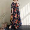 Xitao Pleated Print Flower Dress ZMY1125