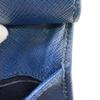 PRADA 1ML005 flap saffiano leather Bifold Wallet blue leather Women Used