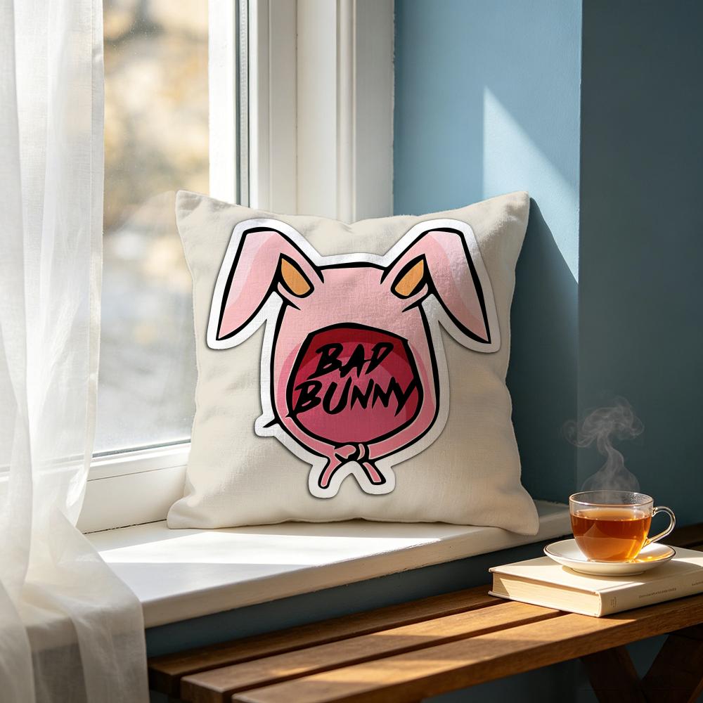 Rapper BBad Bunnyed Cushion Cover Cushion Cover Set Pcs x x x Pillowcase Decorative Sofa Home Decor