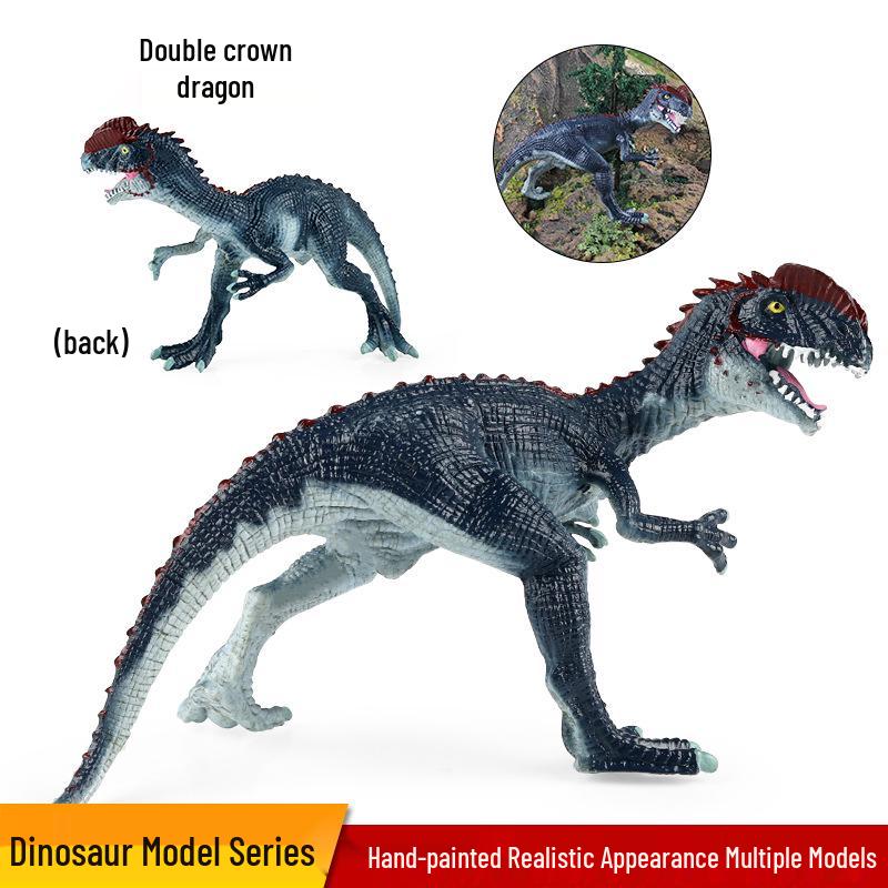Jurassic Dinosaur Toy Models: Dilophosaurus & Spinosaurus - Educational Plastic Animal Decor