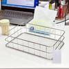 Slim Metal Storage Basket With Steel Mesh Base For Accessories And Small Items