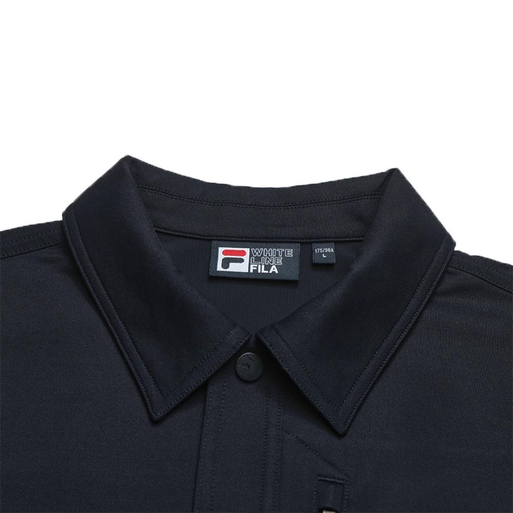 FILA Heritage Fashion Casual Versatile Classic Retro Work Jacket Men jackets Legendary-Blue F11M628501FNV