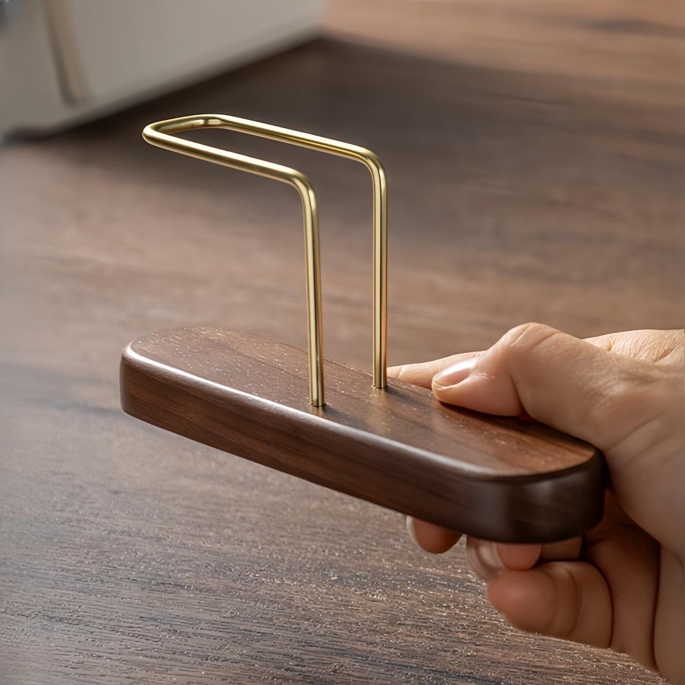 Coffee Filter Paper Storage Rack Solid Wood Base Simple High-end Desktop Decoration Office Home Professional Coffee Accessories