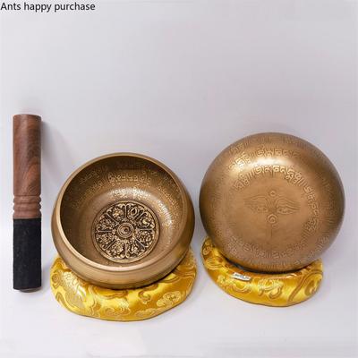 Nepalese Handmade Copper Bowl Buddha Sound Bowls Yoga Meditation Singing Bowl Set Sanskrit Meditate Music Therapy Tibetan Bowls