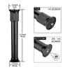 Universal Carbon Fiber Tripod Extension Pole 2 Section Extendable Rod Max. Height 32cm 12.6in with 1 4 Inch Screw for