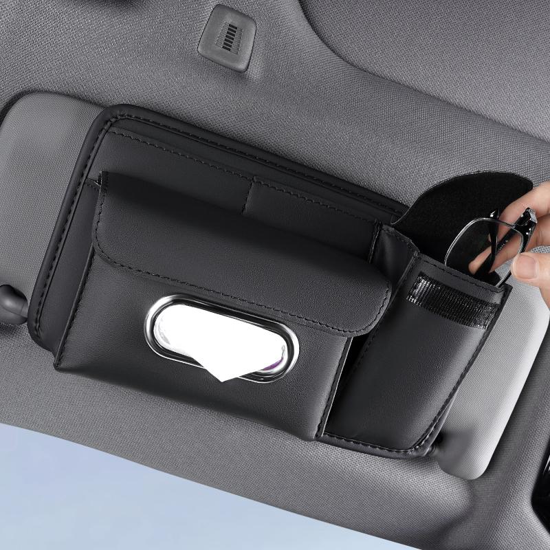 Car Tissue Box Holder Leather Car Armrest Napkin Case Sun Visor Backseat Bag For Subaru STI XV Forester BRZ Outback Legacy WRX WW222