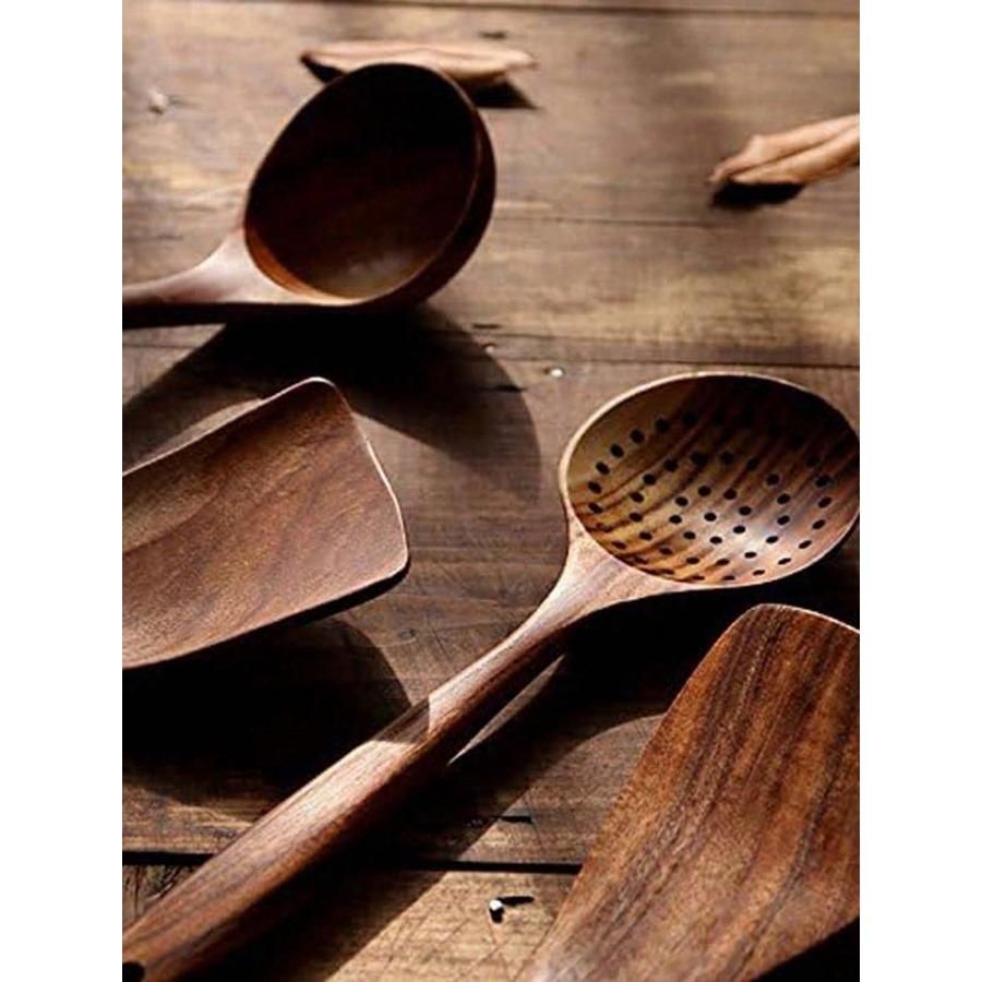 Free Shipping 5 Piece Set Of Wooden Spoon Spatula Soup Spoon Tableware Wooden Kitchen Utensils Set