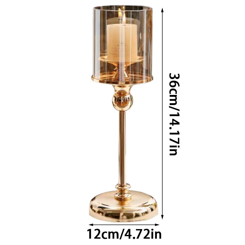 

1 шт. подсвечник для центрального украшения, подсвечник для ужина, реквизит для фотосъемки, металлические стеклянные подсвечники, европейский домашний декор L