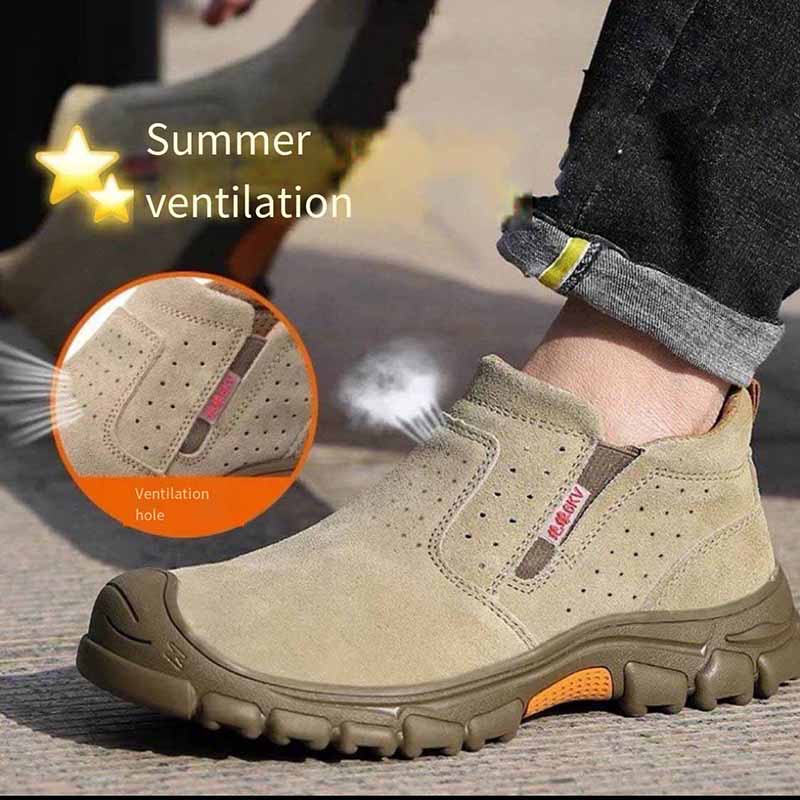 Protective Waterproof Work Boots Safety Anti-scald Welding Shoes Composite Toe Shoes Men Anti-smash Anti-puncture Safety Shoes