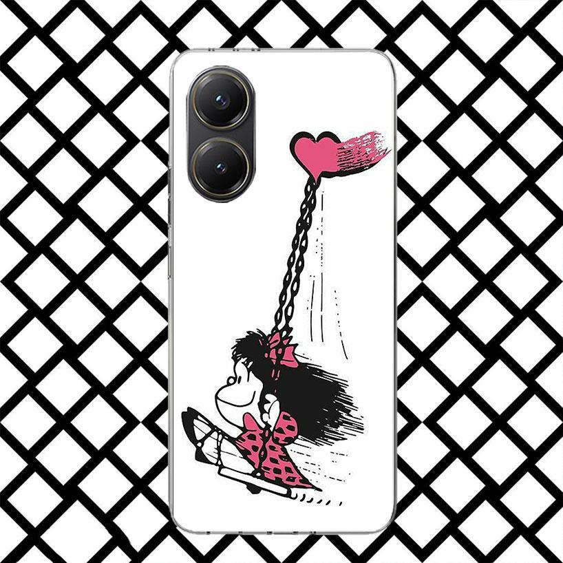 Cartoon Cute Mafalda Phone Case for Xiaomi Poco F7 Ultra X7 X6 X5 Pro X4 Gt M8 M7 Redmi 15 15C 13 13C 12 12C Soft Cover Fundas P