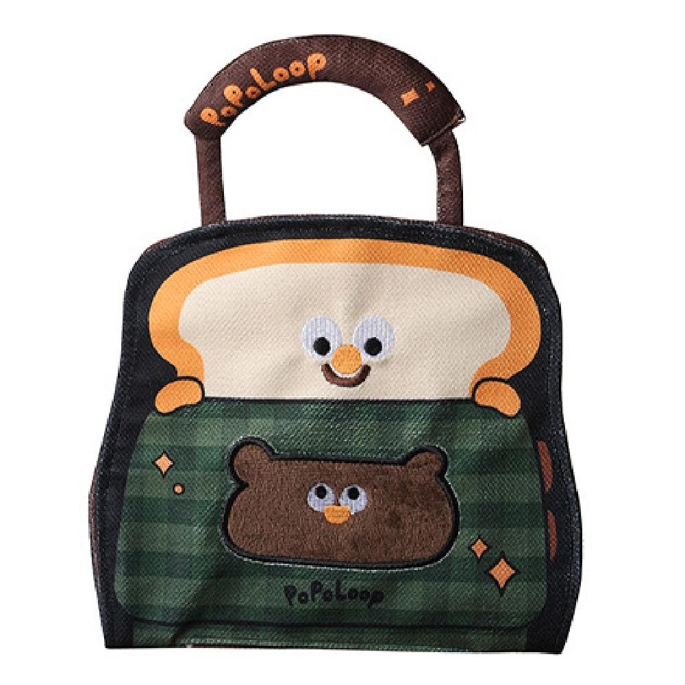 

Reusable Hanging Tissue Bag Cartoon Tissue Storage Holder Convenient Portable Tissue Cover Kitchen зелений