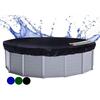 Bâche Enduite Double Face En Tissu 100 Polyéthylène 200g M² - Noir - QUICK STAR Solaire Couverture De Piscine D'hiver Ronde 20