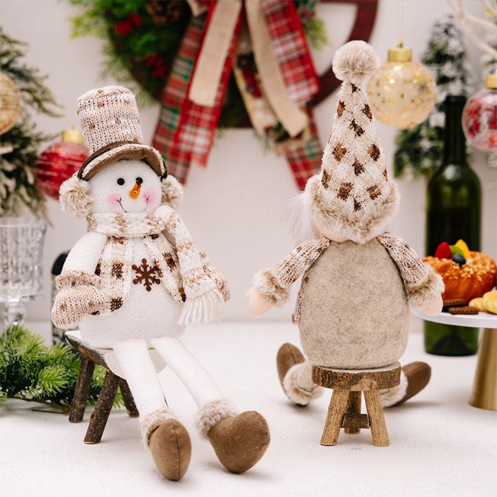 Cute Santa Claus Doll Decor Snowman Deer Merry Christmas Decorations  New Year Party Gifts