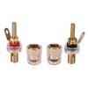 2-10pcs Brass 4MM Gold Plated Speaker Amplifier Terminal Binding Post Nut Banana Plug Jack Socket Connector Long Thread Adapter