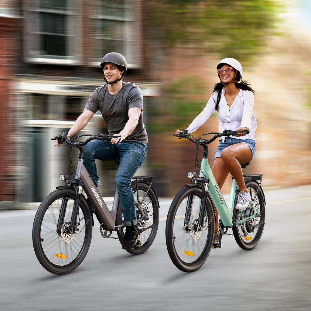 Hillmiles Milecity 1 26 Inch Electric Commuter Bike, 250W City EBike with 7 Speed, 36V 13Ah Removable Battery, Max 80km Range